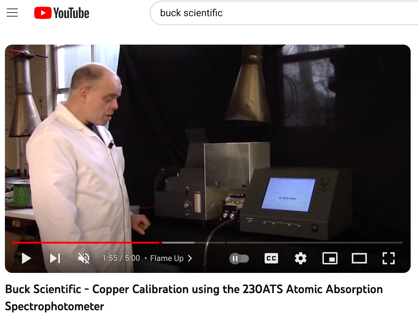 Copper Calibration Using The 230ATS Atomic Absorption Spectrophotomete